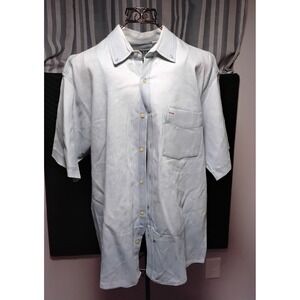 Men's Vintage 90s Cactus Clothing Light Wash Denim Short Sleeve Button Up Size L